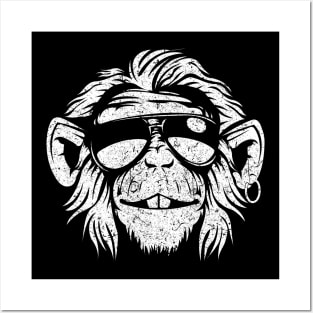 Monkey in Shades Posters and Art